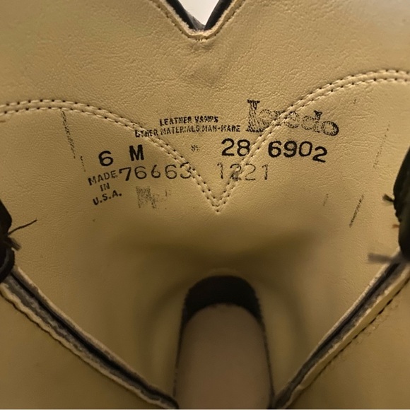 Laredo Black Western Cowboy Boots made in USA Coastal Cowgirl Fall Leather - Picture 6 of 7